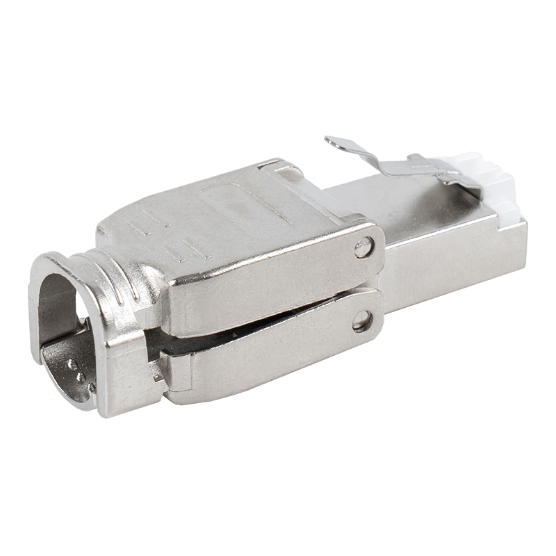 Cat6A stíněná kovová přezka Beznástrojový konektor RJ45 RJ-602S-2-C6A Cat6A stíněná kovová přezka Beznástrojový konektor RJ45 RJ-602S-2-C6A