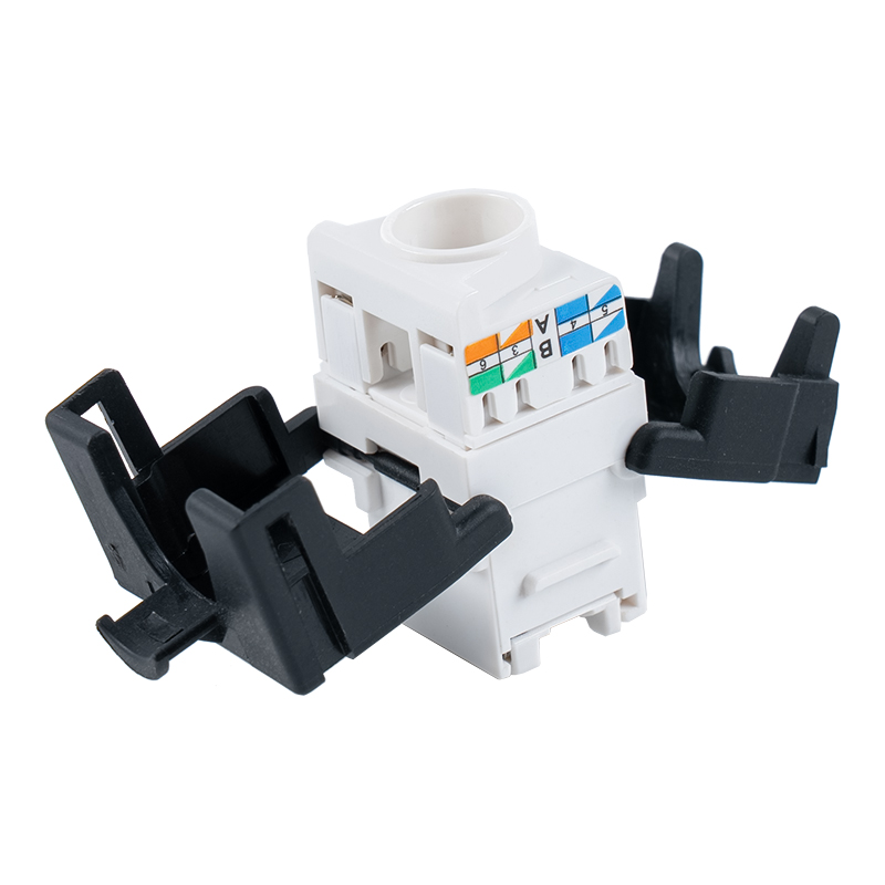 C6A Nestíněný 180° Tolless Keystone Jack(s držákem kabelu a závěrkou)SM-2335BCH8C6A C6A Nestíněný 180° Tolless Keystone Jack(s držákem kabelu a závěrkou)SM-2335BCH8C6A