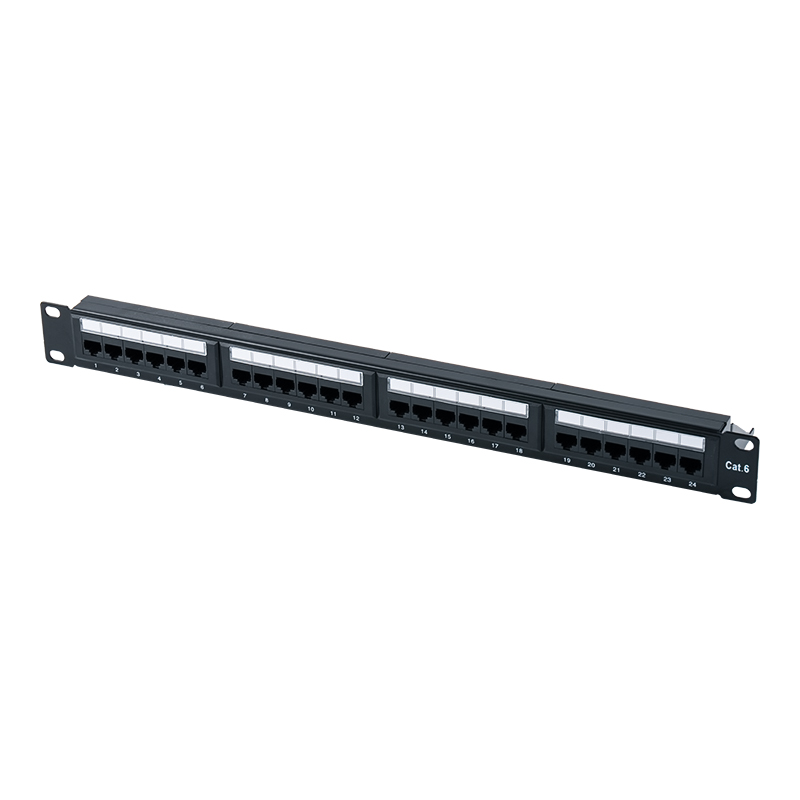 Kategorie 6 19palcový 1U nestíněný 24portový propojovací panel (Dual-purpose IDC; s plastovou vložkou) SP-3204D24-C6 Kategorie 6 19palcový 1U nestíněný 24portový propojovací panel (Dual-purpose IDC; s plastovou vložkou) SP-3204D24-C6