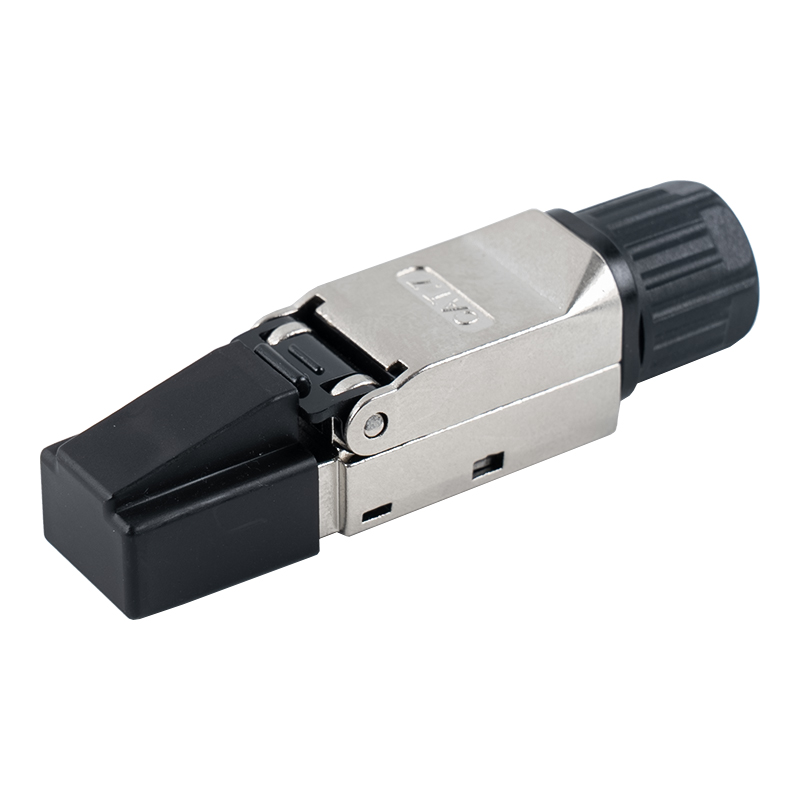 Cat7 stíněný beznástrojový konektor RJ45 (s plastovými ochrannými objímkami) RJ-G50S-1-C7 Cat7 stíněný beznástrojový konektor RJ45 (s plastovými ochrannými objímkami) RJ-G50S-1-C7