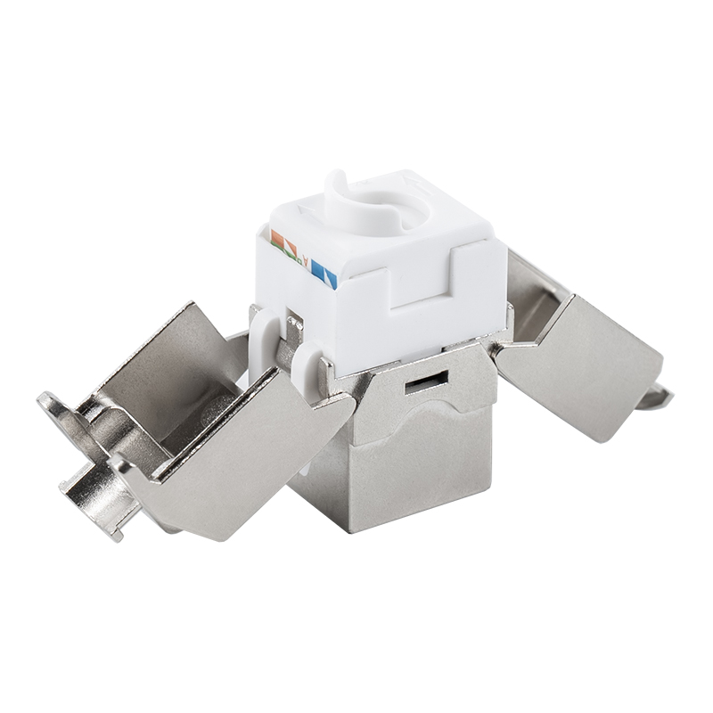 C6A stíněný 180° Tolless Keystone Jack (vyklápěcí typ) SM-2336SH8C6A C6A stíněný 180° Tolless Keystone Jack (vyklápěcí typ) SM-2336SH8C6A