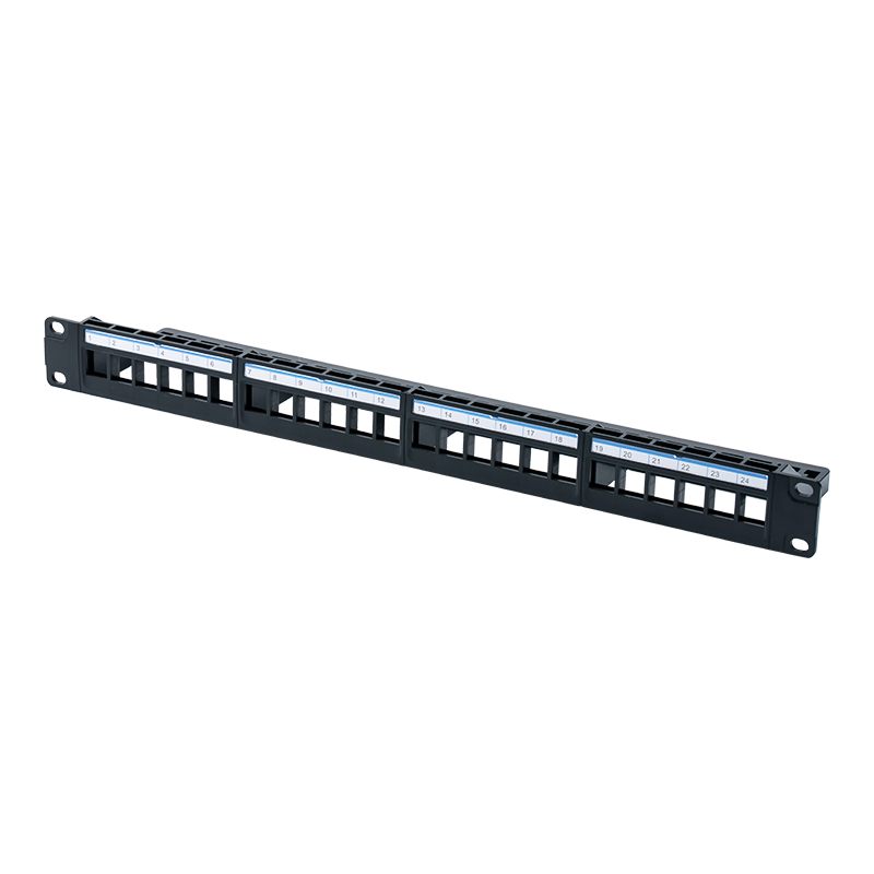19palcový 1U 24portový nestíněný rack (modrá plastová lepenka) SP-3401-24P