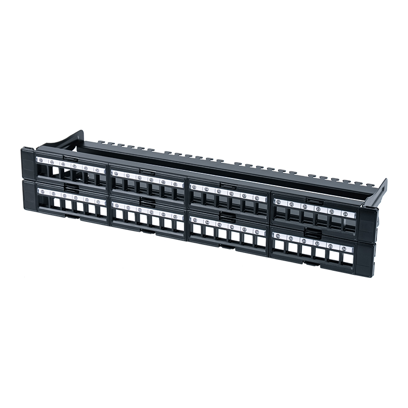 19palcový 1U 48portový nestíněný rack (odnímatelné okno) SP-3408-48P
