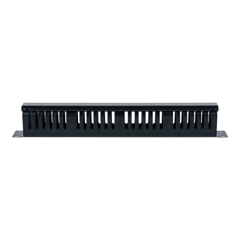 19palcový plastový panel pro správu kabelů 1U (24 slotů s krytem) SP-3802-1U 19palcový plastový panel pro správu kabelů 1U (24 slotů s krytem) SP-3802-1U