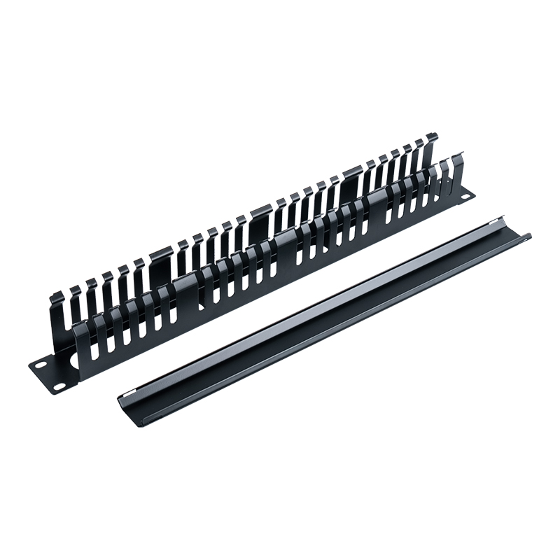 19palcový plastový panel pro správu kabelů 1U (24 slotů s krytem) SP-3802-1U 19palcový plastový panel pro správu kabelů 1U (24 slotů s krytem) SP-3802-1U