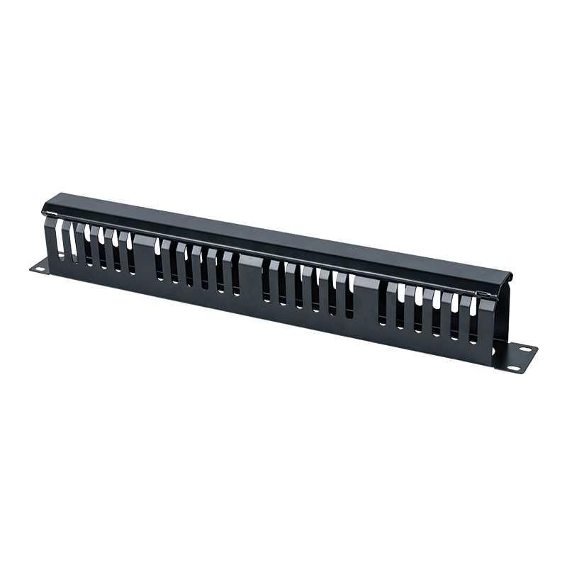 19palcový plastový panel pro správu kabelů 1U (24 slotů s krytem) SP-3802-1U