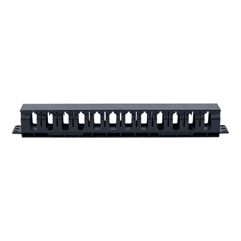 19palcový plastový panel pro správu kabelů 1U (12 slotů s krytem) SP-3803-1U