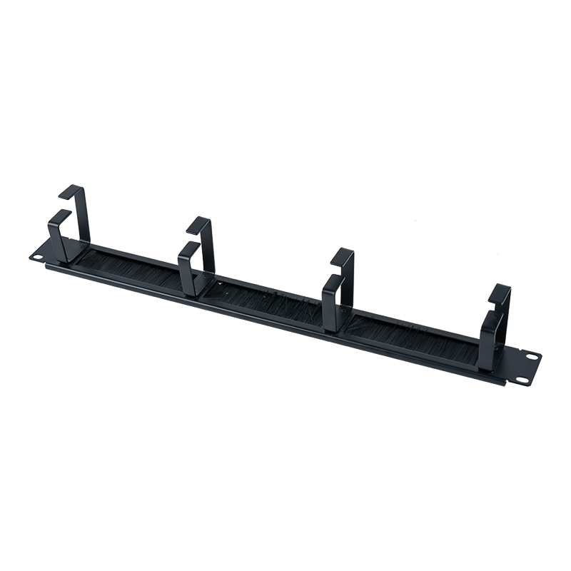 19palcový 4-kroužkový plastový panel pro správu kabelů (se štětcem) SP-3804-1U